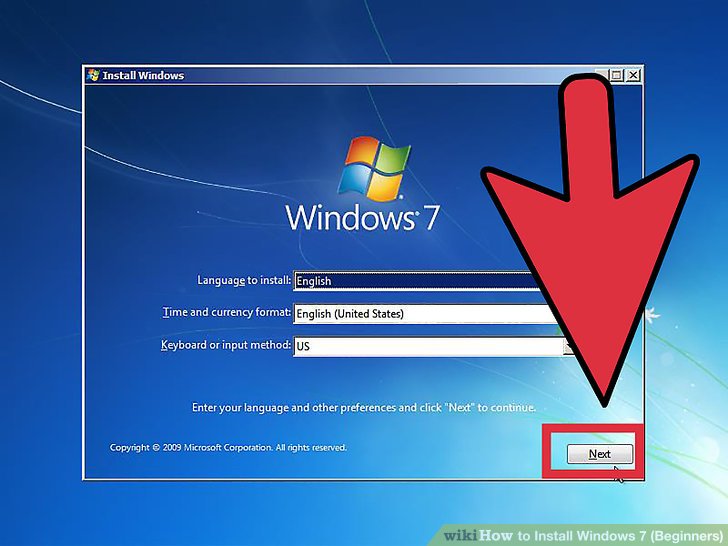 How to install windows 7 for free